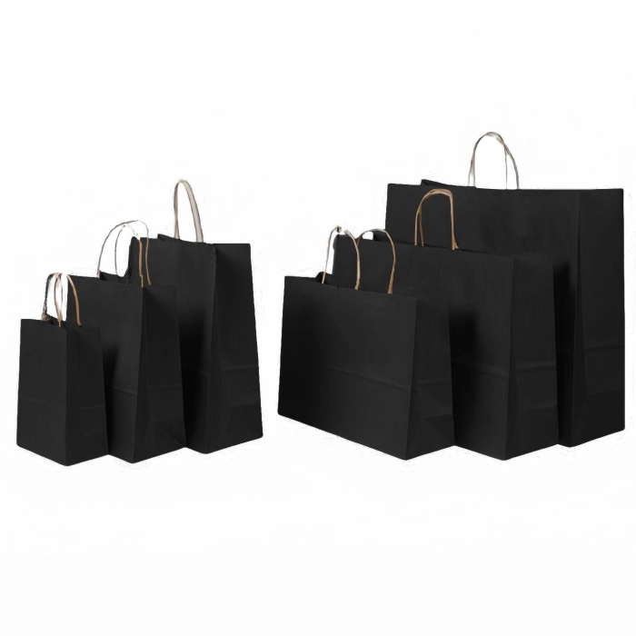Ejemplo de cliente: bolsa de papel negro